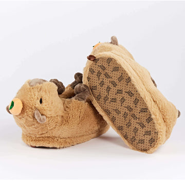 Mabel the Capybara Fuzzy Slippers