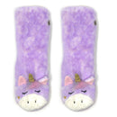 Magic Unicorn Plush Sherpa Slipper Socks for Women