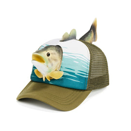 3d pop Largemouth Bass trucker hat