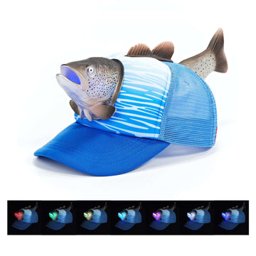 salmon funny hat with 7 colors light up