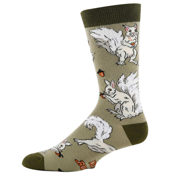 White Fox Squirrel Socks