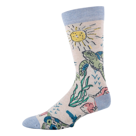 Turtle Breeze - Men's Crew Socks