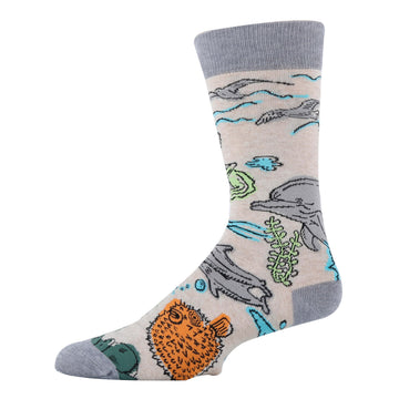 Dolphin Views - Men's Crew Socks - 0