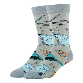Stingray Socks | Funny Crew Socks for Men