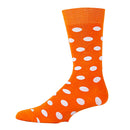 Polka Dot Orange Socks| Funny Crew Socks for Men