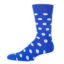 Polka Dot Royal Socks| Funny Crew Socks for Men