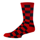 Checker Red Socks| Funny Crew Socks for Men