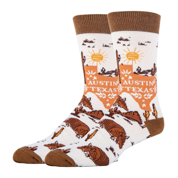 Austin Night Socks| Funny Crew Socks for Men