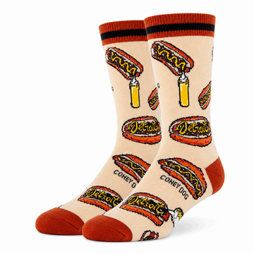 Coney Dog Socks| Funny Crew Socks for Men