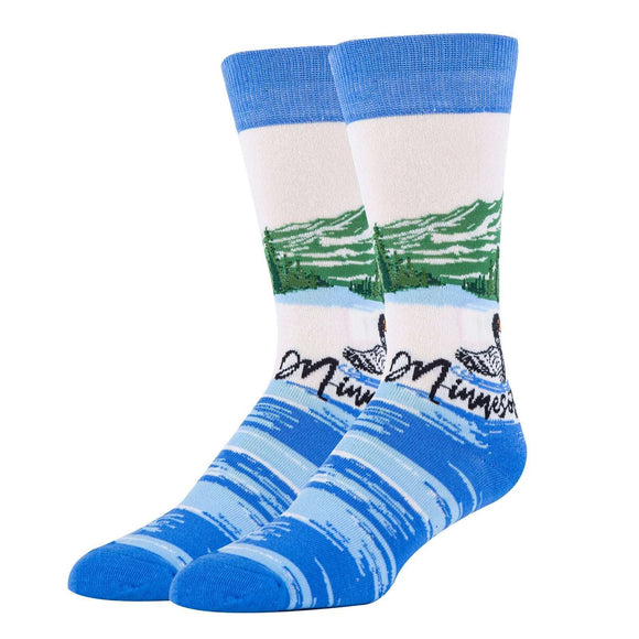 Minnesota View Socks| Funny Crew Socks for Men