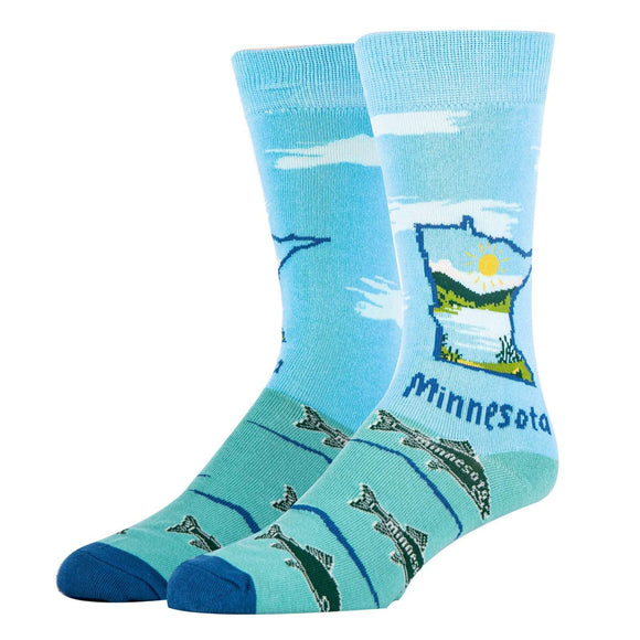 Love Minnesota Socks| Funny Crew Socks for Men