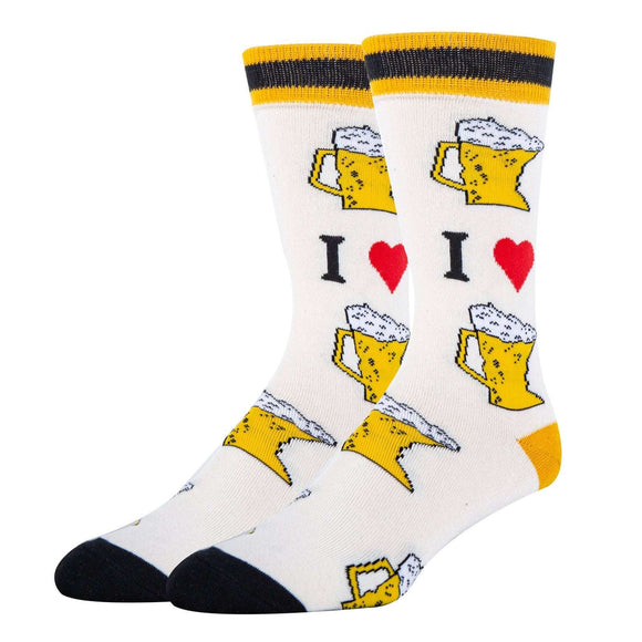 Beer Me Please Socks| Funny Crew Socks for Men