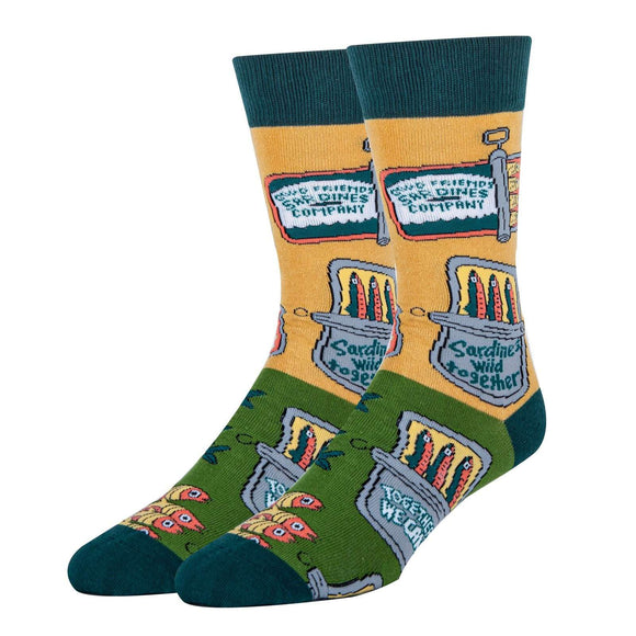 Sardines Socks| Funny Crew Socks for Men