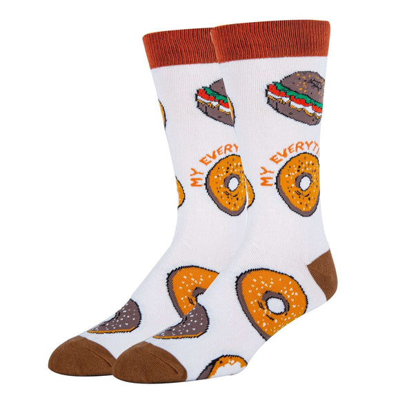 Bagel Socks| Funny Crew Socks for Men