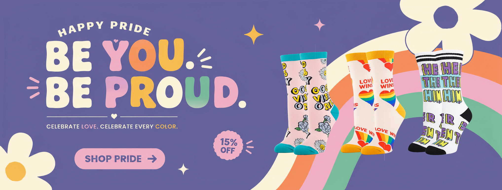 Pride month banner horizontal