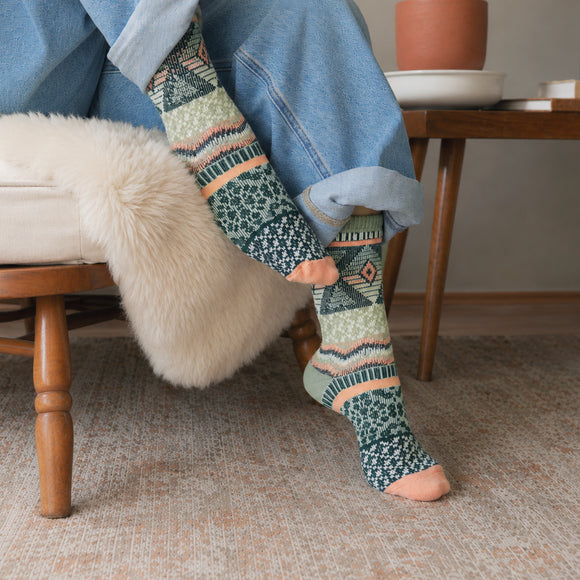 Emma Fuzzy Knit Socks