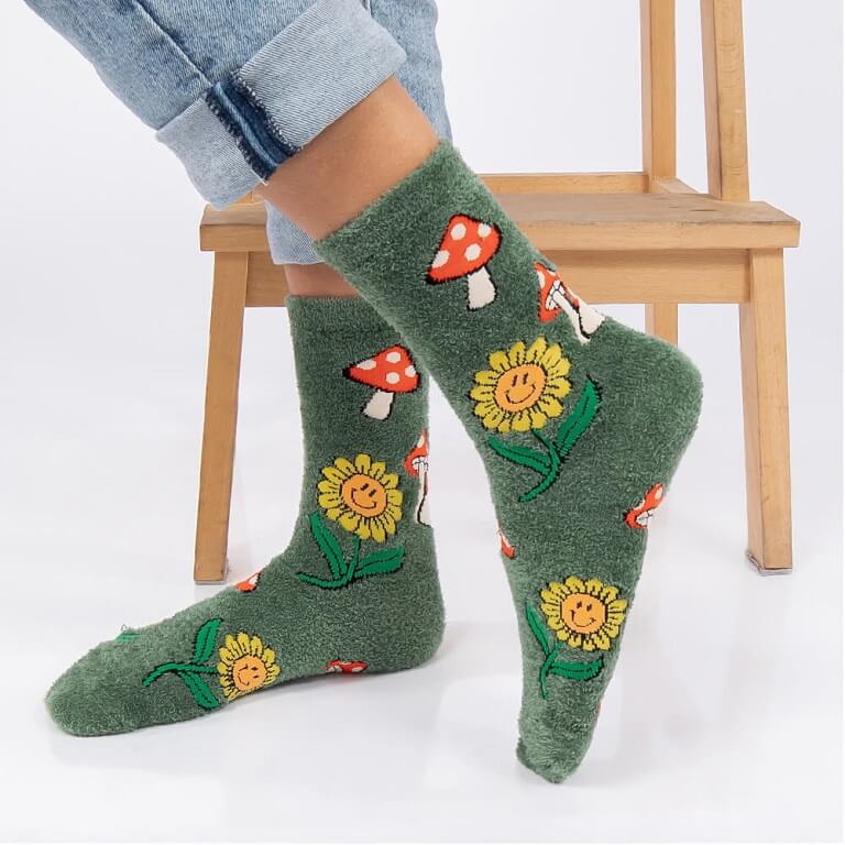 Cute Fuzzy Slipper Socks