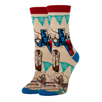 San Antonio-Womens Crew Socks 