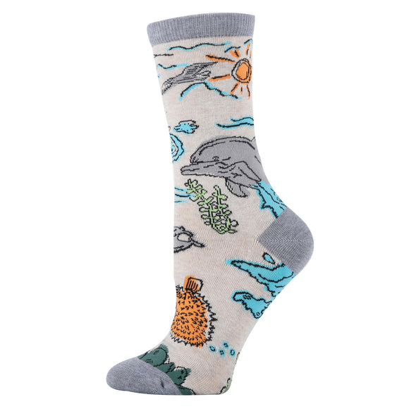 Dolphin Views - Women's Crew Socks