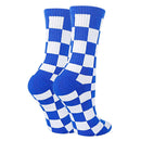 Checker Royal Socks| Funny Crew Socks for Women