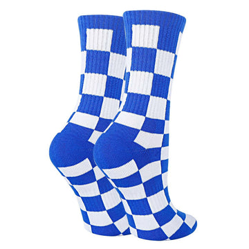 Checker Royal Socks| Funny Crew Socks for Women