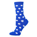 Polka Dot Royal Socks| Funny Crew Socks for Women