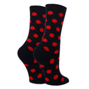 Polka Dot Red Socks| Funny Crew Socks for Women