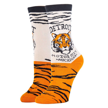 Detroit Michigan Socks| Funny Crew Socks for Women