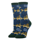 Walleye Socks| Funny Crew Socks for Women