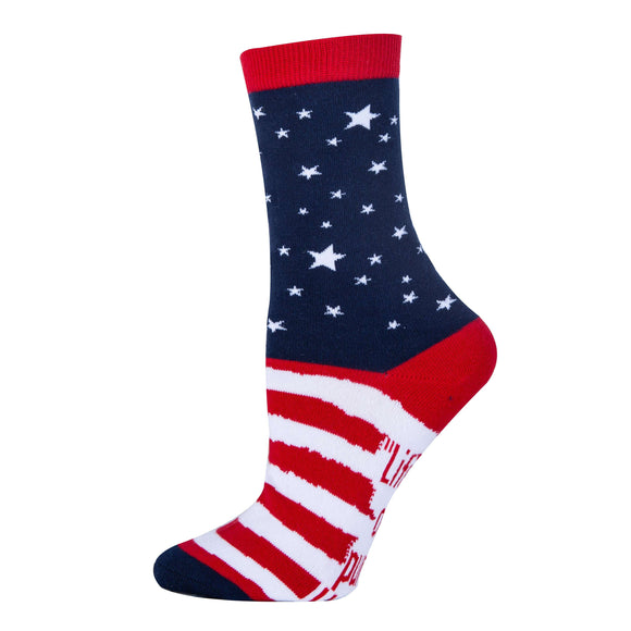 Liberty and Happiness - Women's 3D Pop Crew Socks