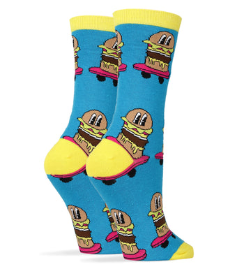 Burgers on Wheels Blue Socks - 0