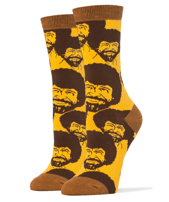 Bob Ross Flash Mob Socks | Novelty Socks For Women