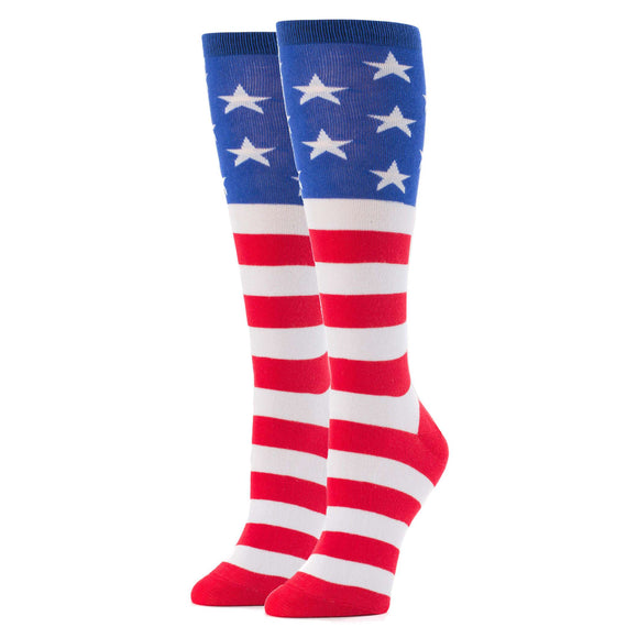 Old Glory Socks | Novelty Knee High Socks For Women