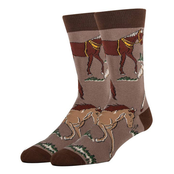 Horse Ride Socks | Funny Crew Socks for Men