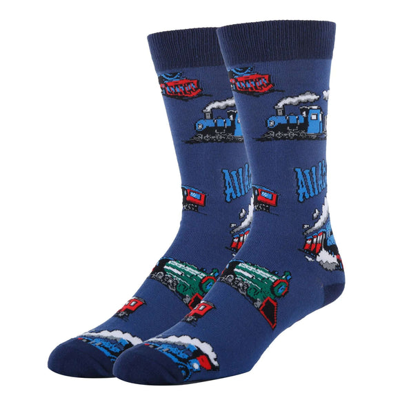 All Aboard Socks | Funny Crew Socks for Men