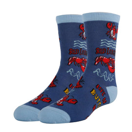 Red Lobstah Socks | Funny Crew Socks for Boys & Girls
