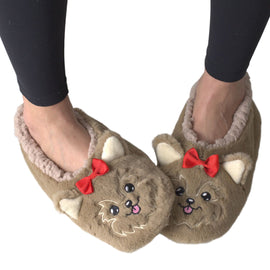 Yorkie Fluffy Sherpa Slippers - 0