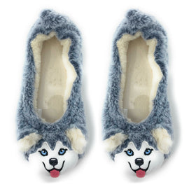 Husky Plush Slippers for Women | House Shoes