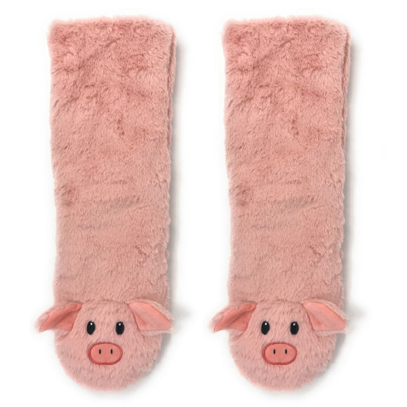 Le Piggy Plush Sherpa Slipper Socks for Women
