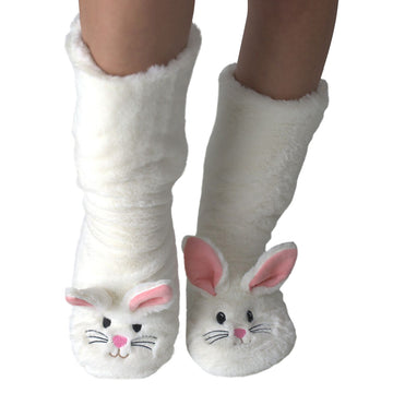 Bunny Plush Slipper Socks - 0