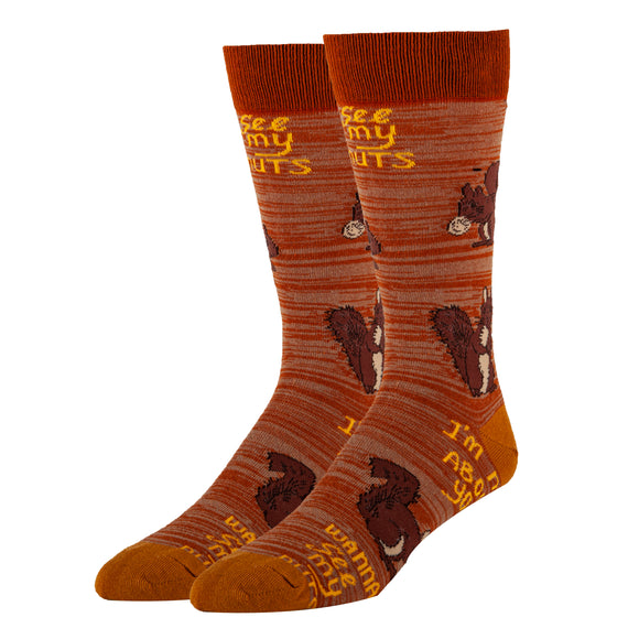Nuts About U Socks | Funny Crew Socks For Men