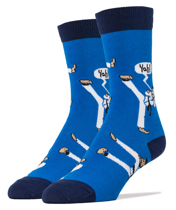 Yah Karate Socks | Novelty Crew Socks For Men