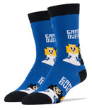 Game Over Socks | Novelty Crew Socks For Men