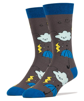 Feeling Blue Socks | Novelty Crew Socks For Men