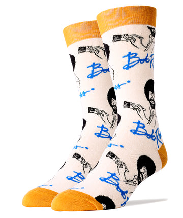 It's Bob Ross Tan Socks | TV Show Socks for Men