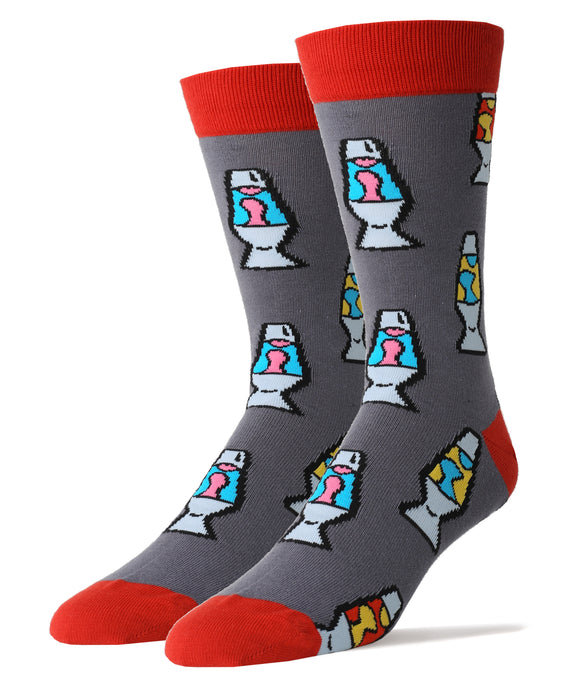 Lava Lamps Socks | Novelty Crew Socks For Men