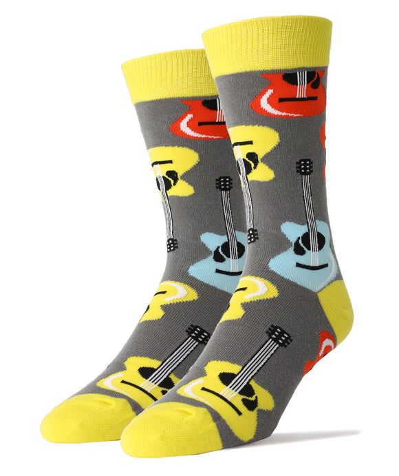 Strings Socks | Music Crew Socks For Men