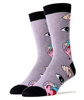 Eye Heart You Socks | Novelty Crew Socks For Men