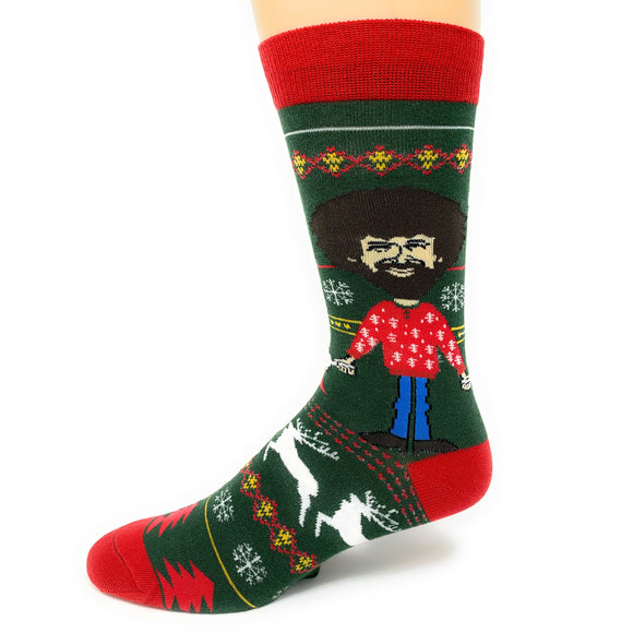 Tis The Season Socks | Bob Ross Crew Socks For Men