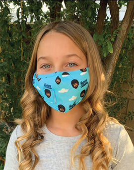 Happy Clouds Mask With Straw Hole - 0